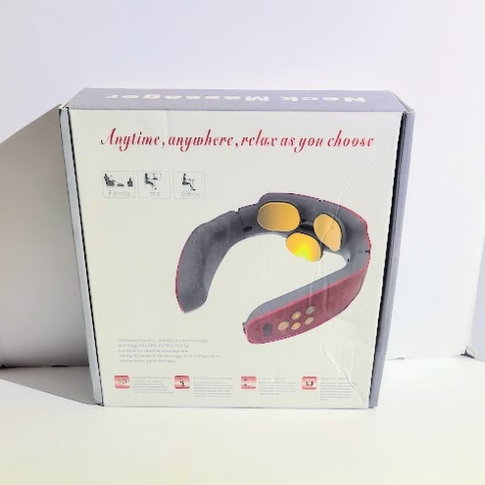 PULSATING NECK MESSAGER WITH ATTACHABLE PULSATING PATCHES